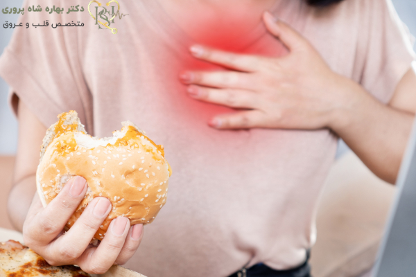 علت تپش قلب بعد از غذا