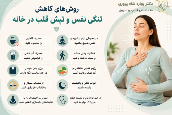 کاهش تنگی نفس و تپش قلب